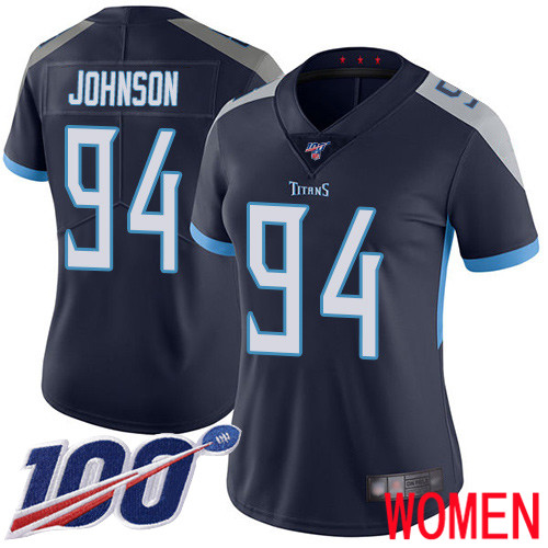 Tennessee Titans Limited Navy Blue Women Austin Johnson Home Jersey NFL Football #94 100th Season Vapor Untouchable->tennessee titans->NFL Jersey